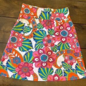 Patti Biggs Coastal Floral Skort Womens Size S Multi Athletic Golf UV 50 Nylon